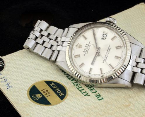 Rolex Datejust ref. 1601 , fat boy dial, punched paper – Photogallery