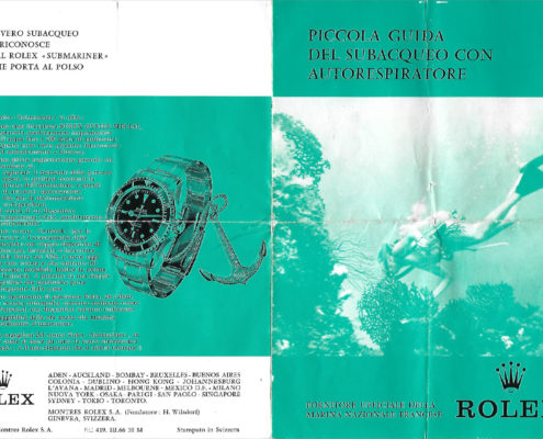 Rolex small guide of the diver with self-contained breathing apparatus 1966 Italian – Curiosity