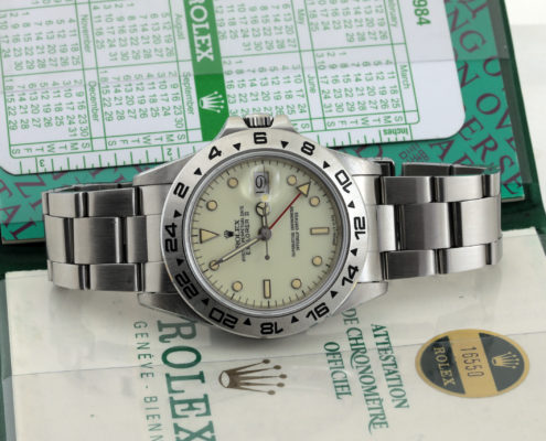 Rolex Explorer II ref. 16550 ser. 84702** Rail Cream Panna dial – Photogallery