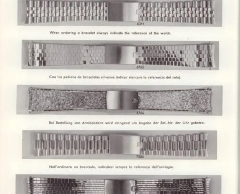 Excerpt from the Rolex Daydate and Datejust catalog 1962 – Bracelet Catalogues
