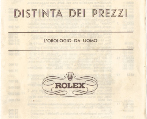L’Orologio da Uomo (1960) Ita – Rolex Vintage Price Lists