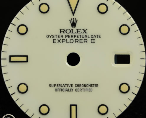Rolex Explorer ref. 16550 transitional Rail Panna black little glasses (biccherini) – Rolex Blog Curiosity